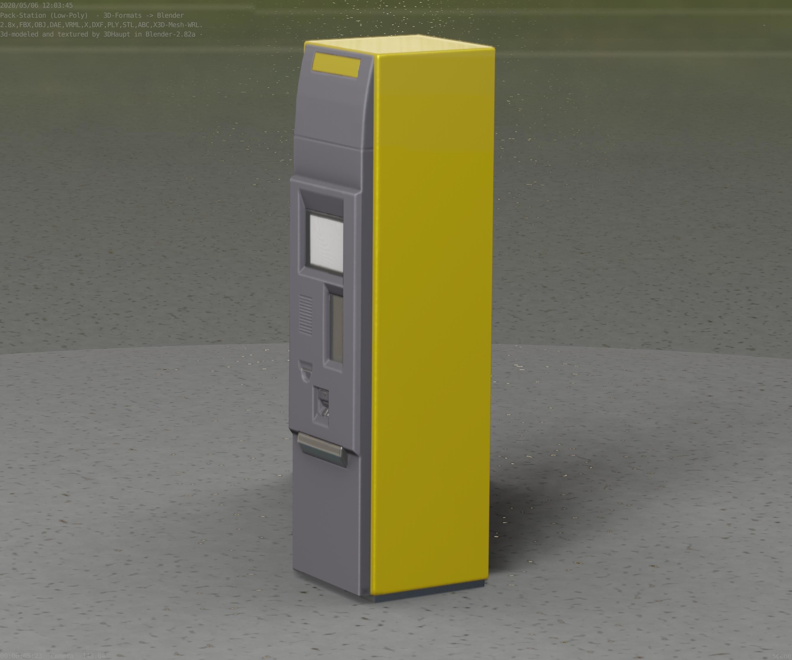 Packstation Object -2- Packstation-Interface-PC Low-poly 3D model_39