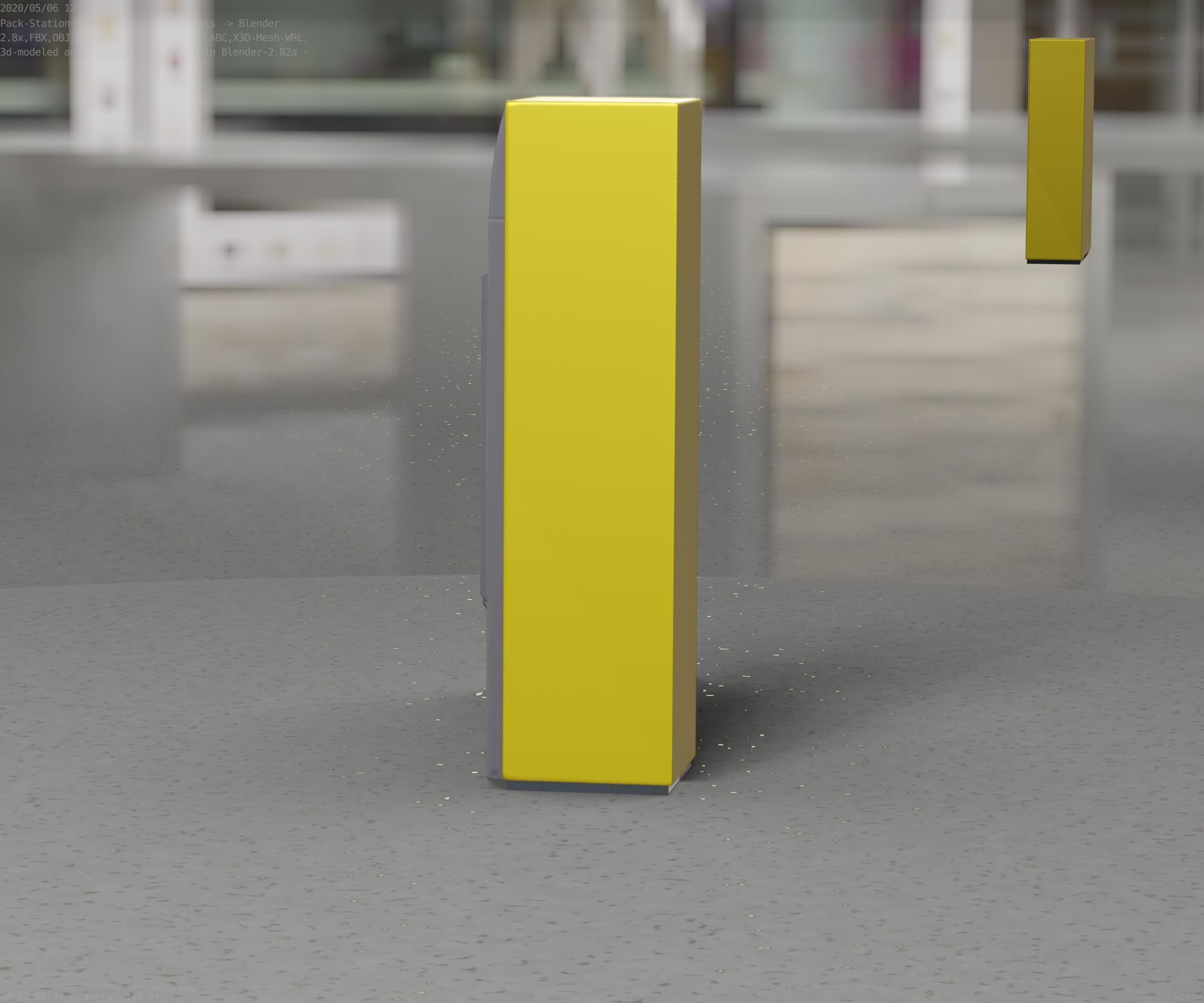 Packstation Object -2- Packstation-Interface-PC Low-poly 3D model_101