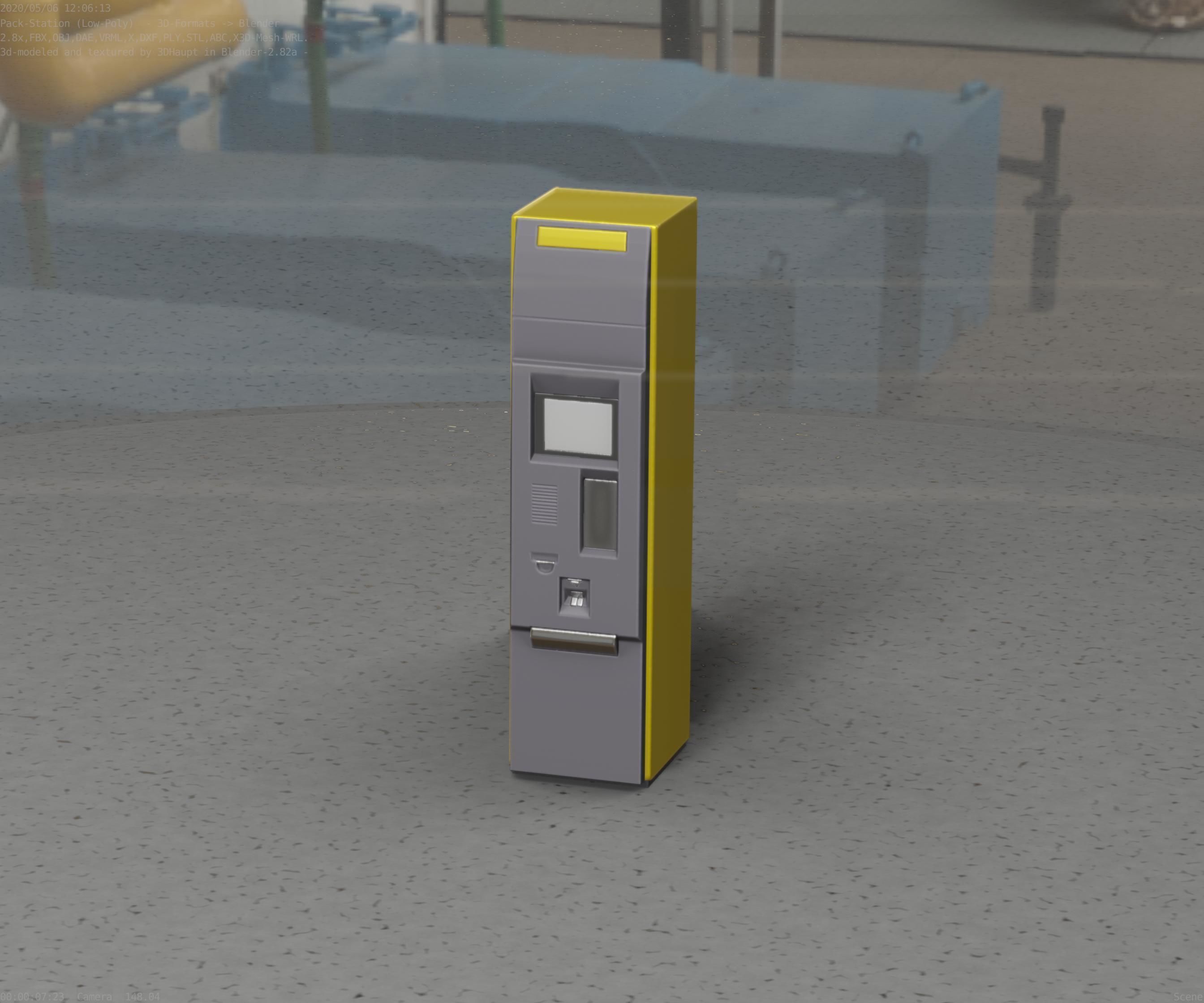 Packstation Object -2- Packstation-Interface-PC Low-poly 3D model_14