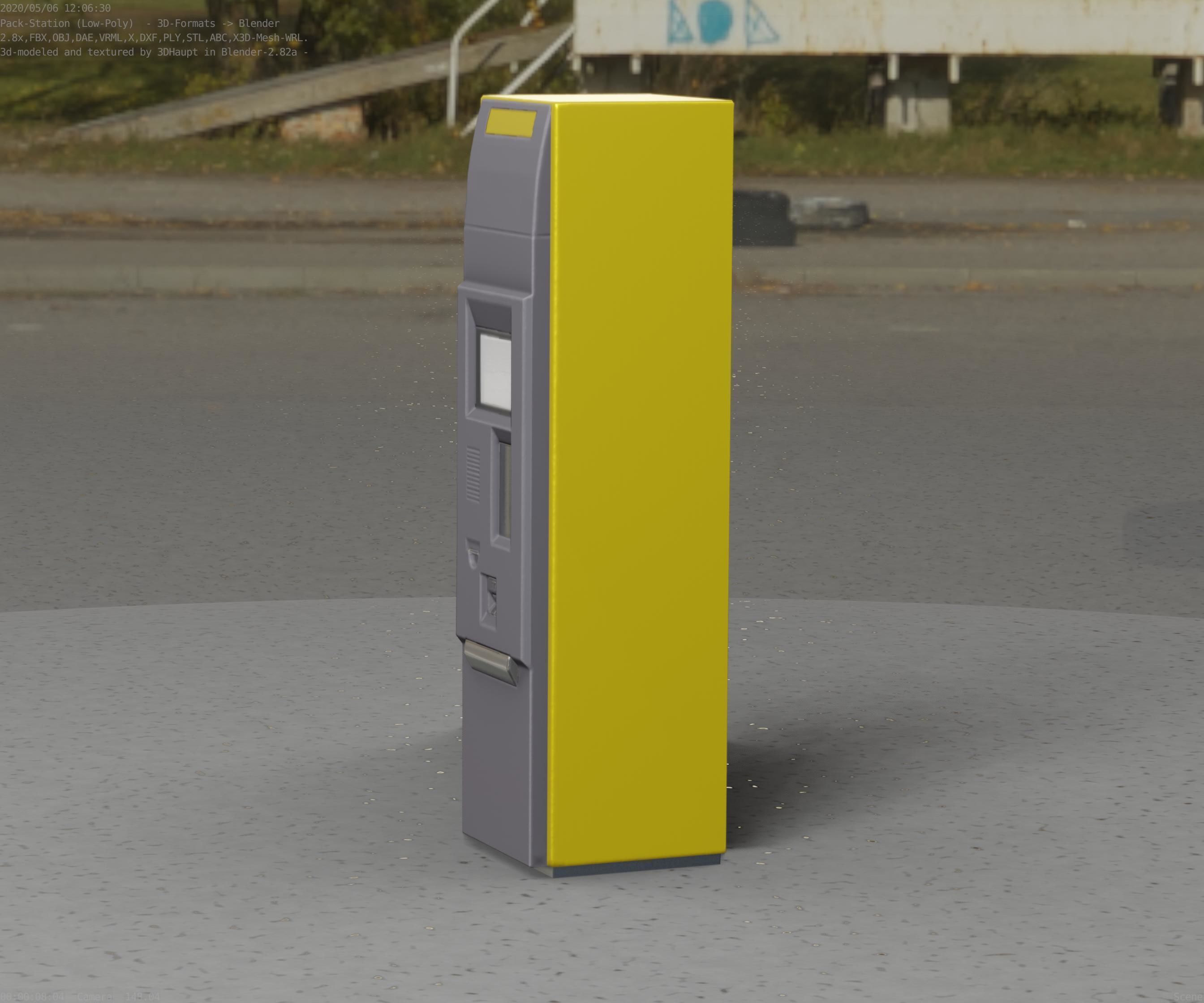 Packstation Object -2- Packstation-Interface-PC Low-poly 3D model_98