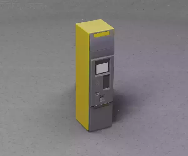 Packstation Object -2- Packstation-Interface-PC Low-poly 3D model