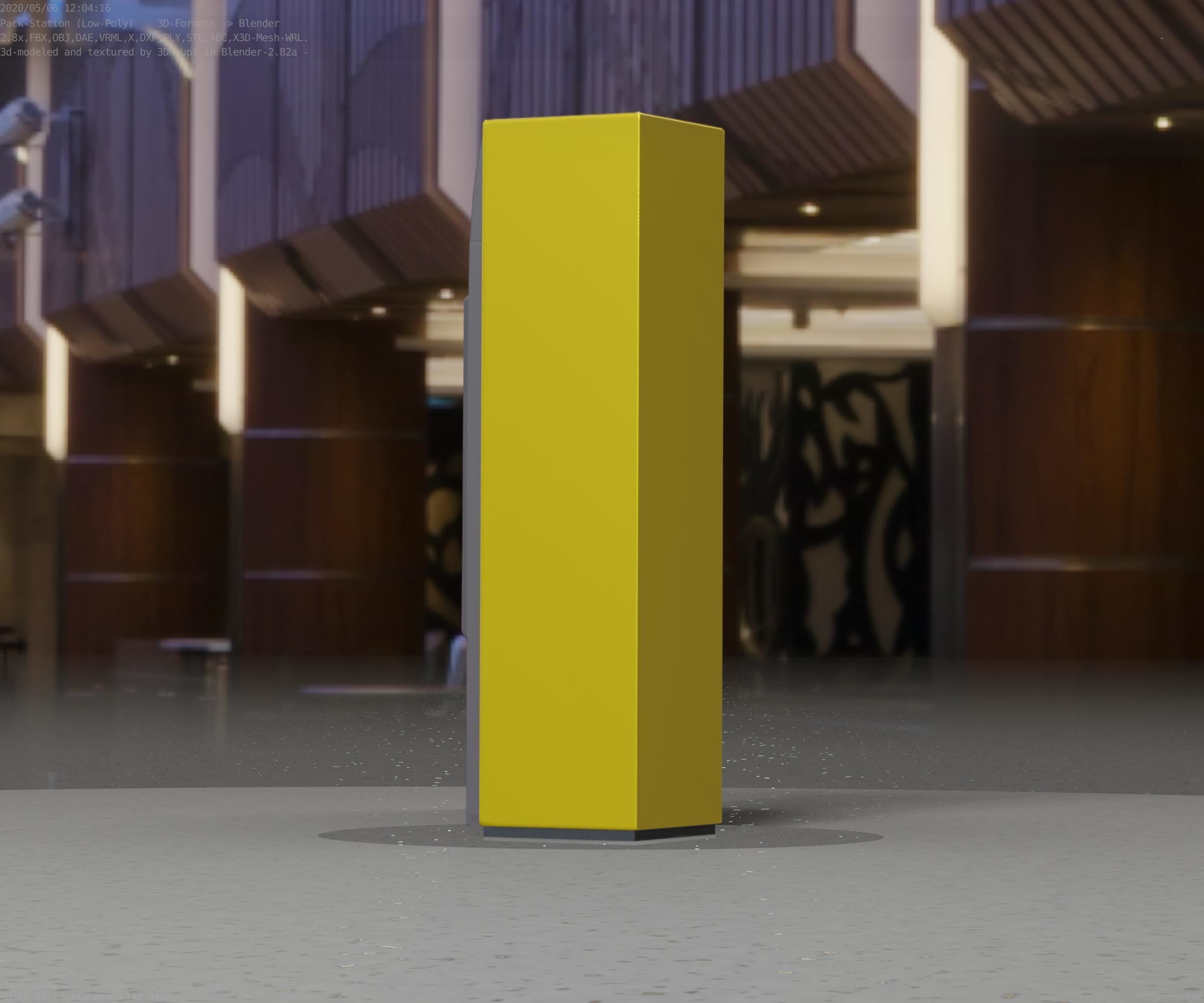 Packstation Object -2- Packstation-Interface-PC Low-poly 3D model_72