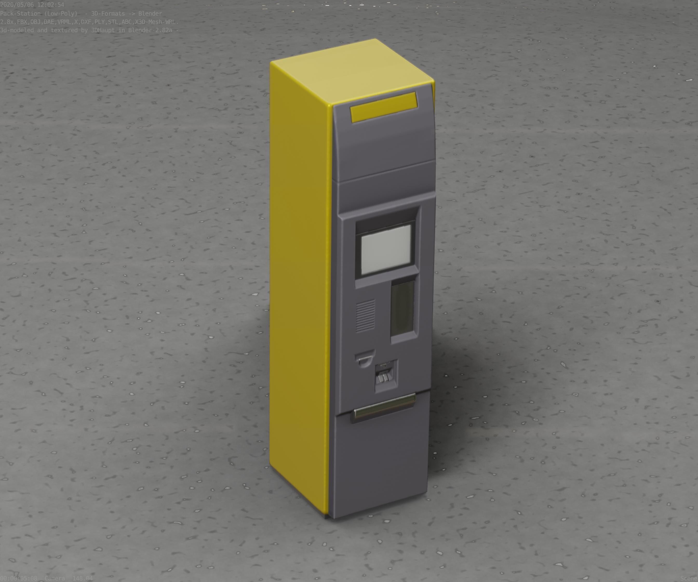 Packstation Object -2- Packstation-Interface-PC Low-poly 3D model_28