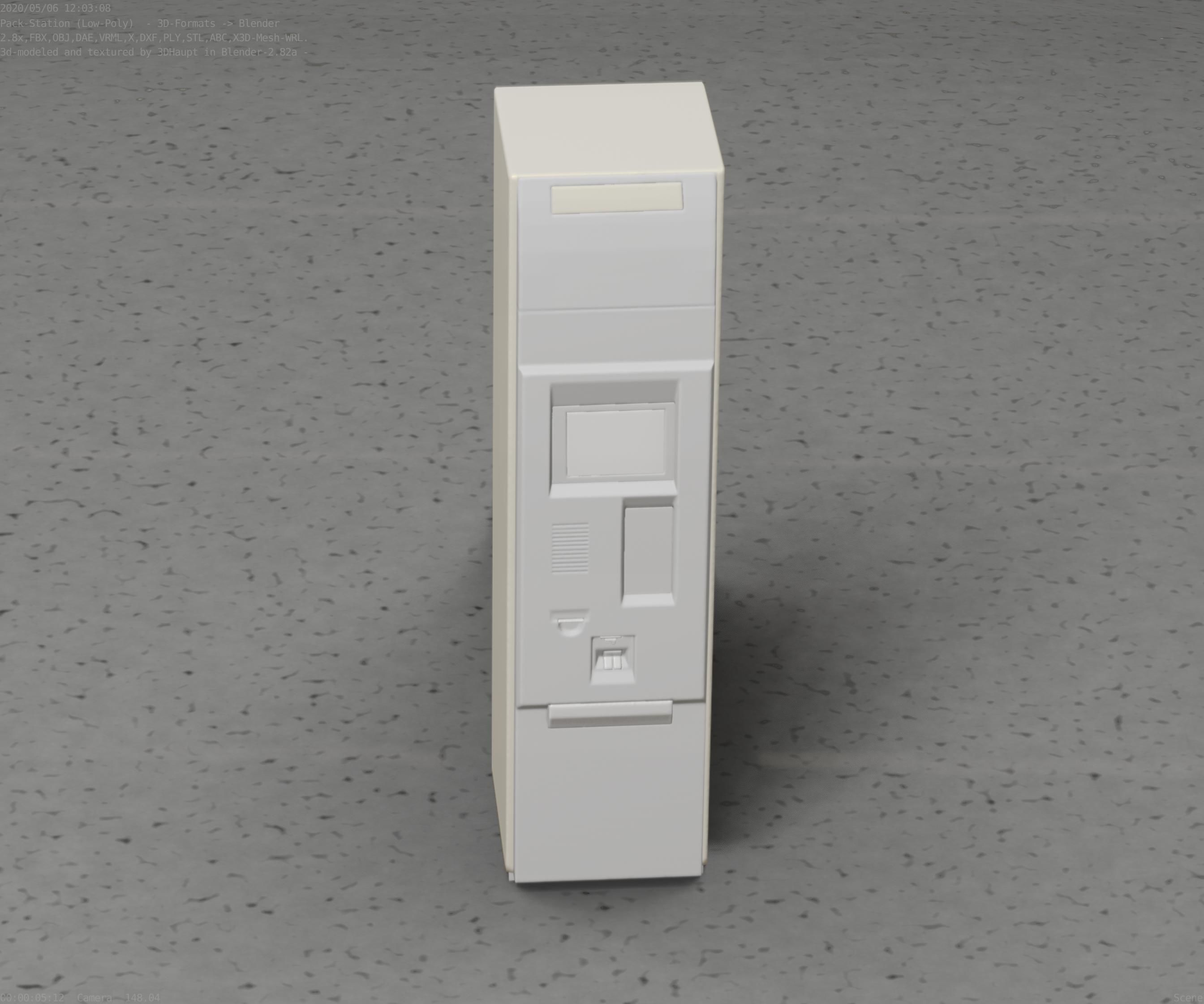 Packstation Object -2- Packstation-Interface-PC Low-poly 3D model_32