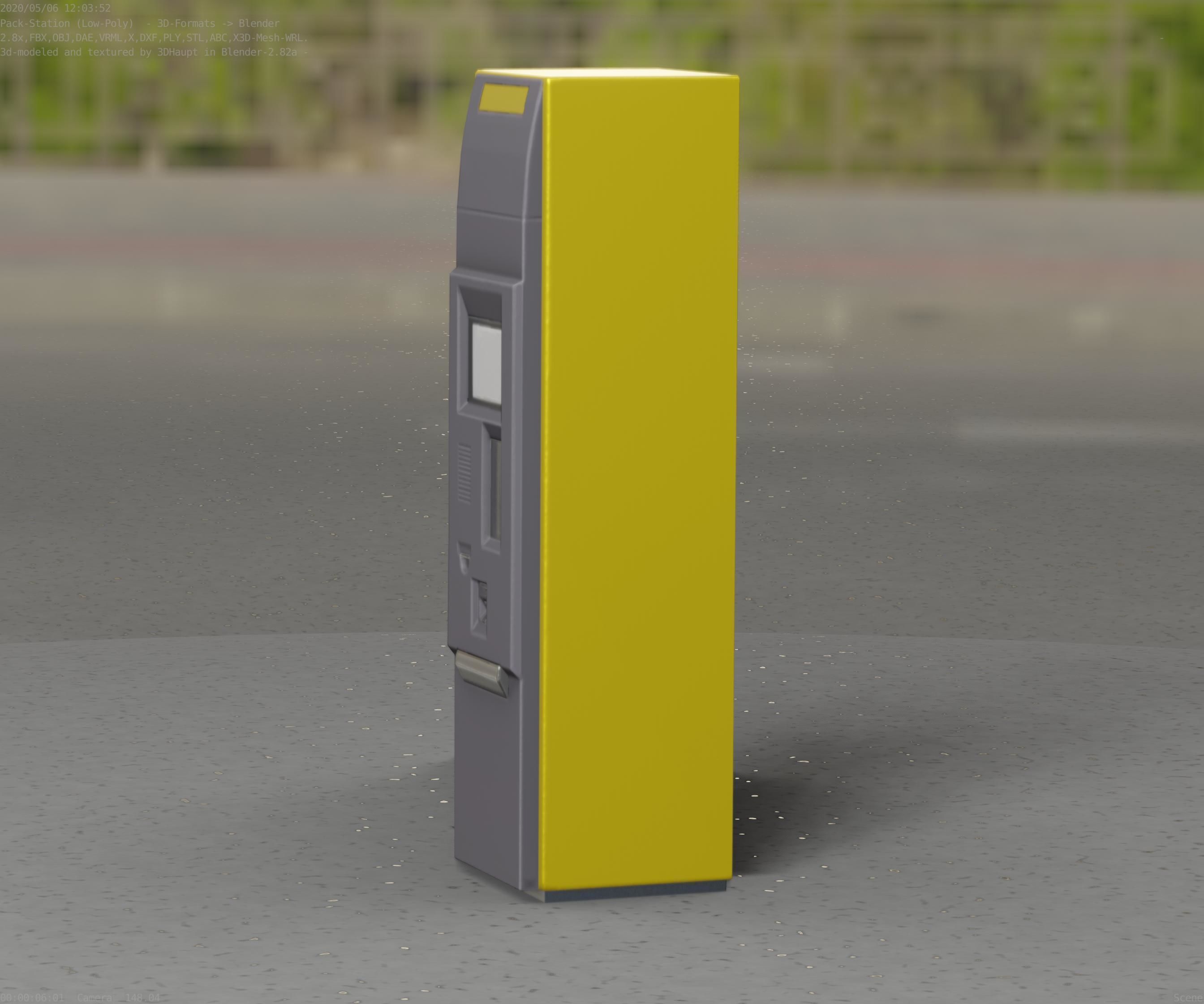 Packstation Object -2- Packstation-Interface-PC Low-poly 3D model_41
