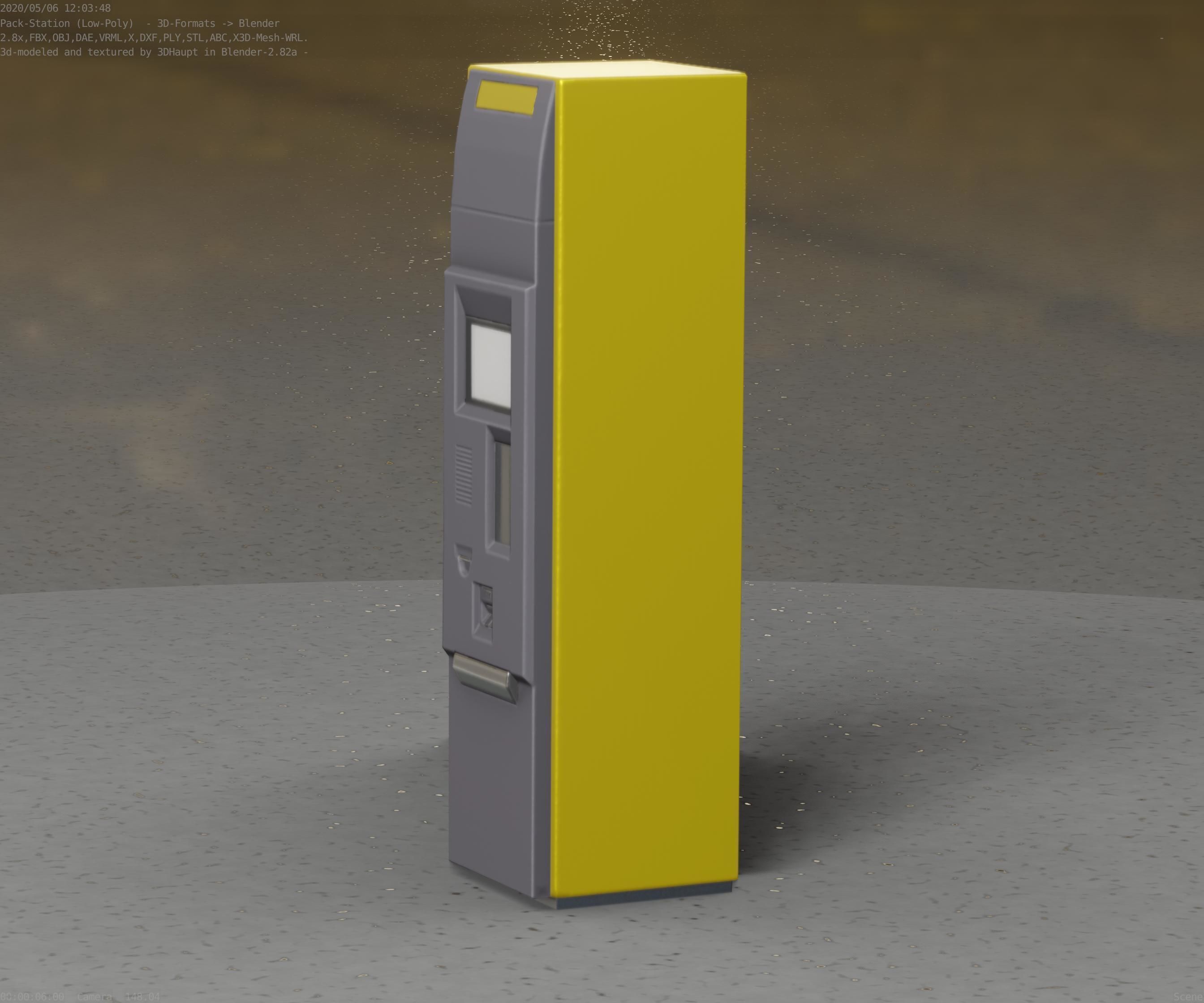 Packstation Object -2- Packstation-Interface-PC Low-poly 3D model_40