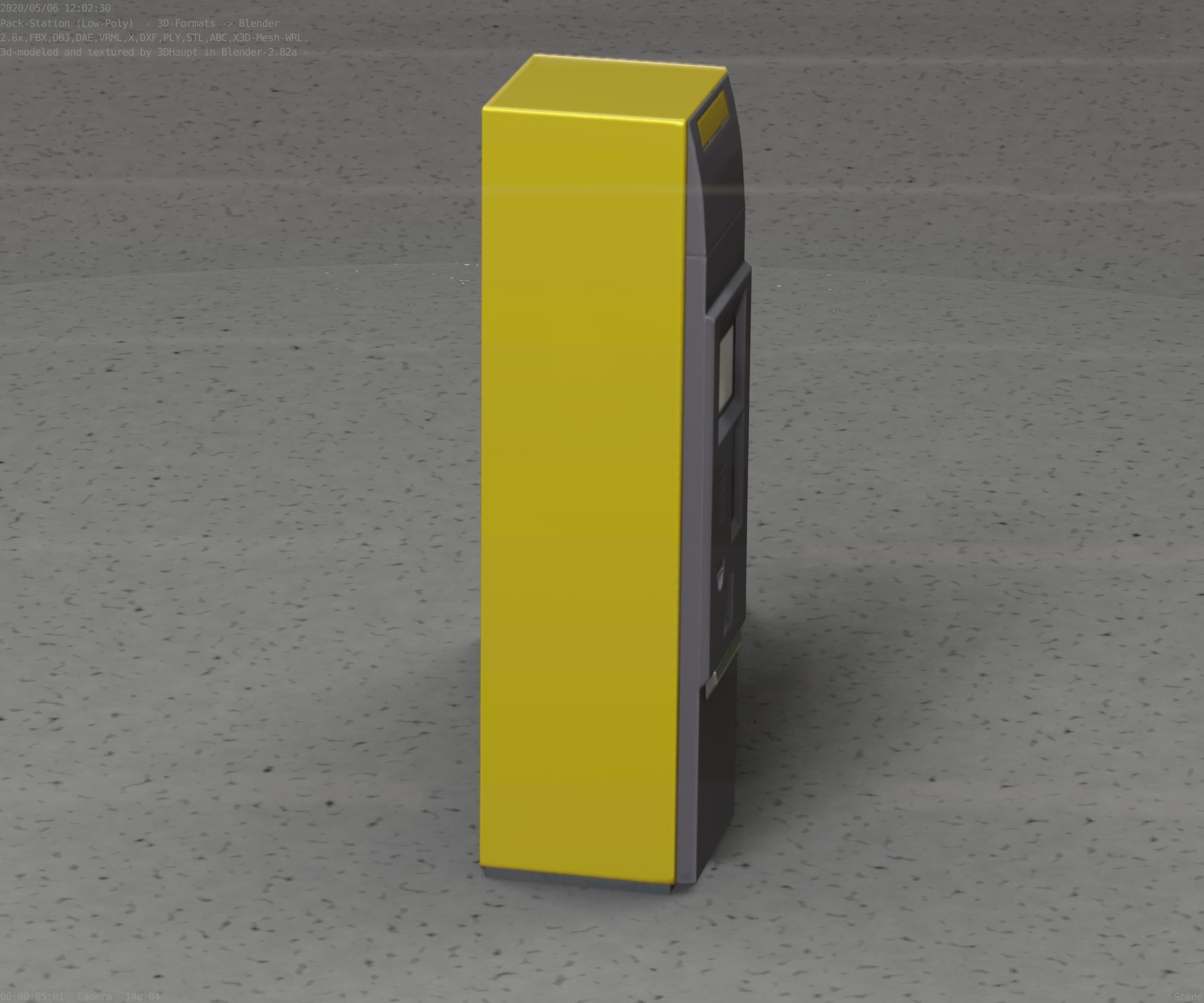 Packstation Object -2- Packstation-Interface-PC Low-poly 3D model_21