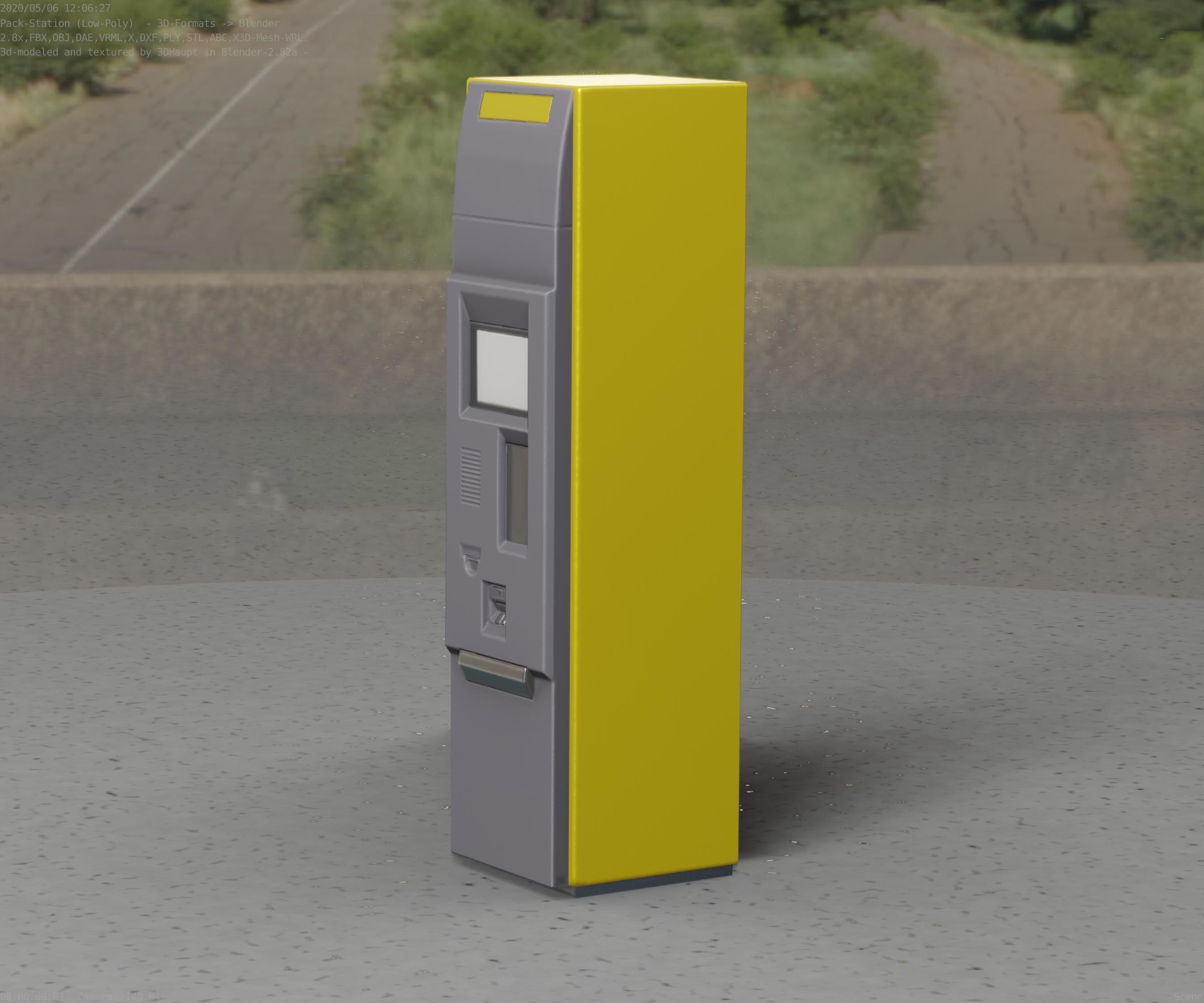 Packstation Object -2- Packstation-Interface-PC Low-poly 3D model_97