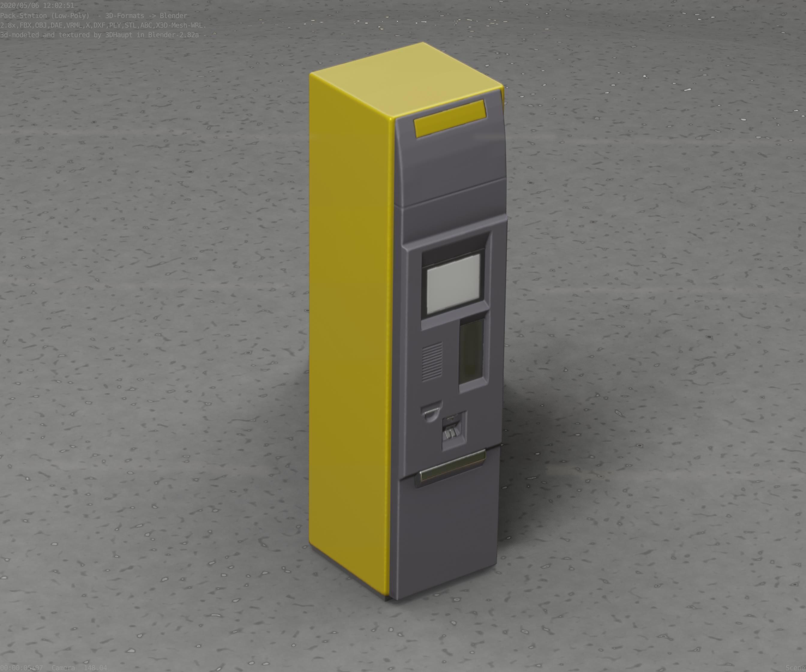 Packstation Object -2- Packstation-Interface-PC Low-poly 3D model_27