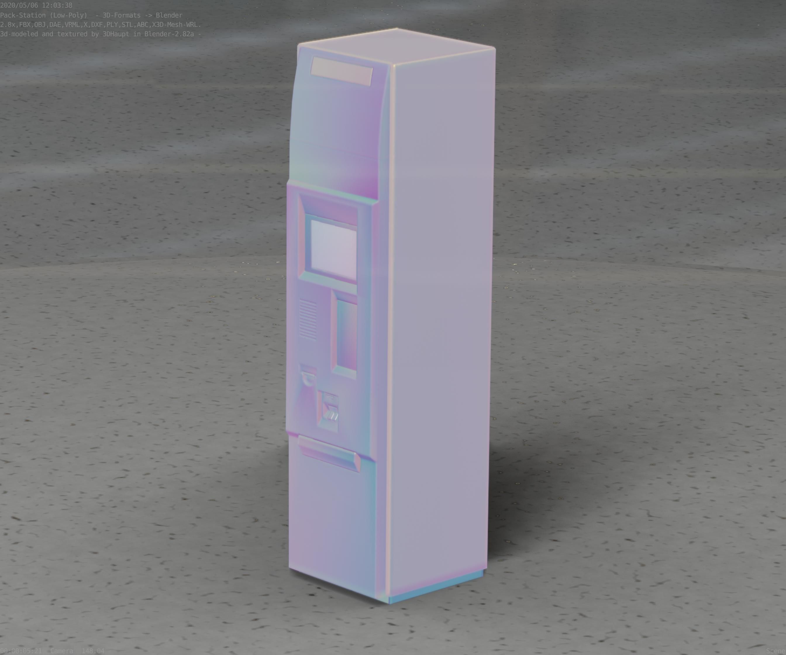 Packstation Object -2- Packstation-Interface-PC Low-poly 3D model_37