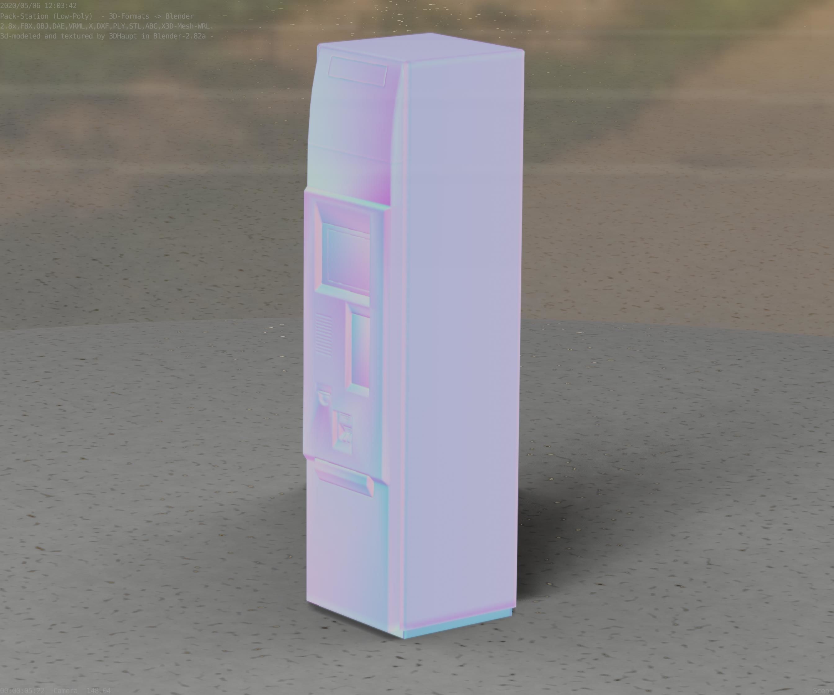 Packstation Object -2- Packstation-Interface-PC Low-poly 3D model_38