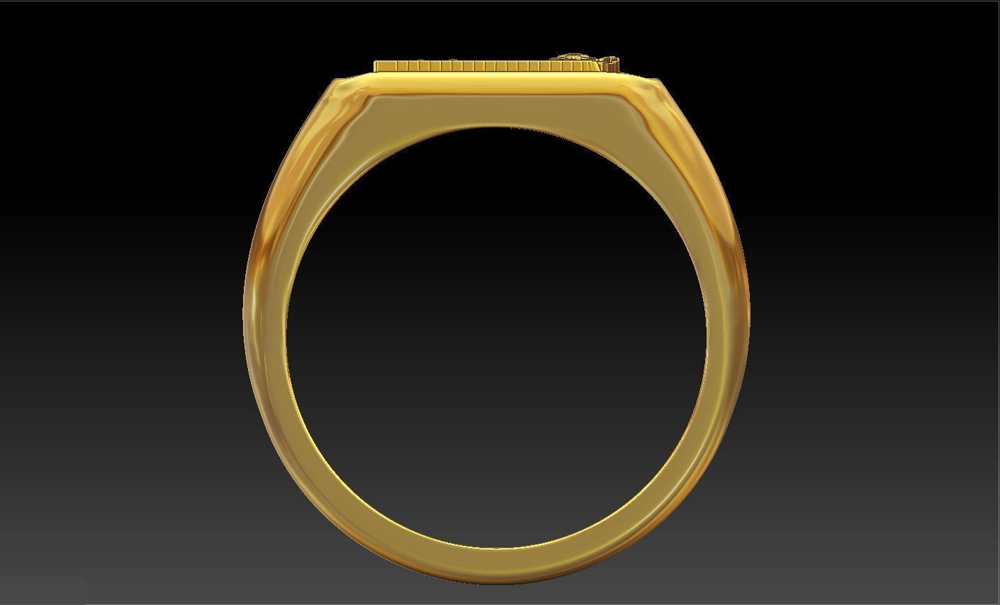 Lion Flag Ring 3D print model_3