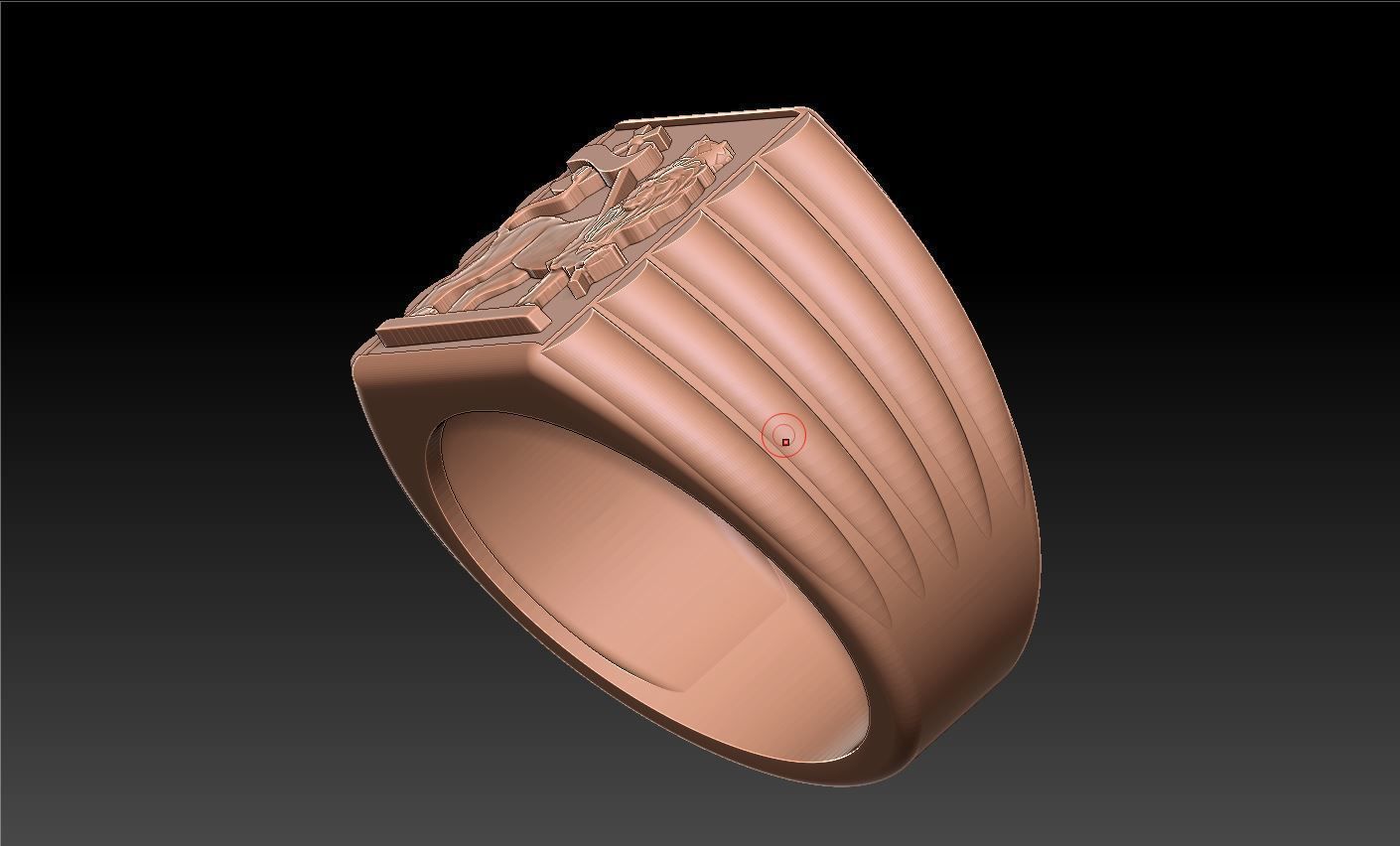Lion Flag Ring 3D print model_10
