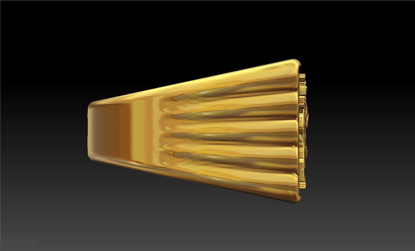 Lion Flag Ring 3D print model_2