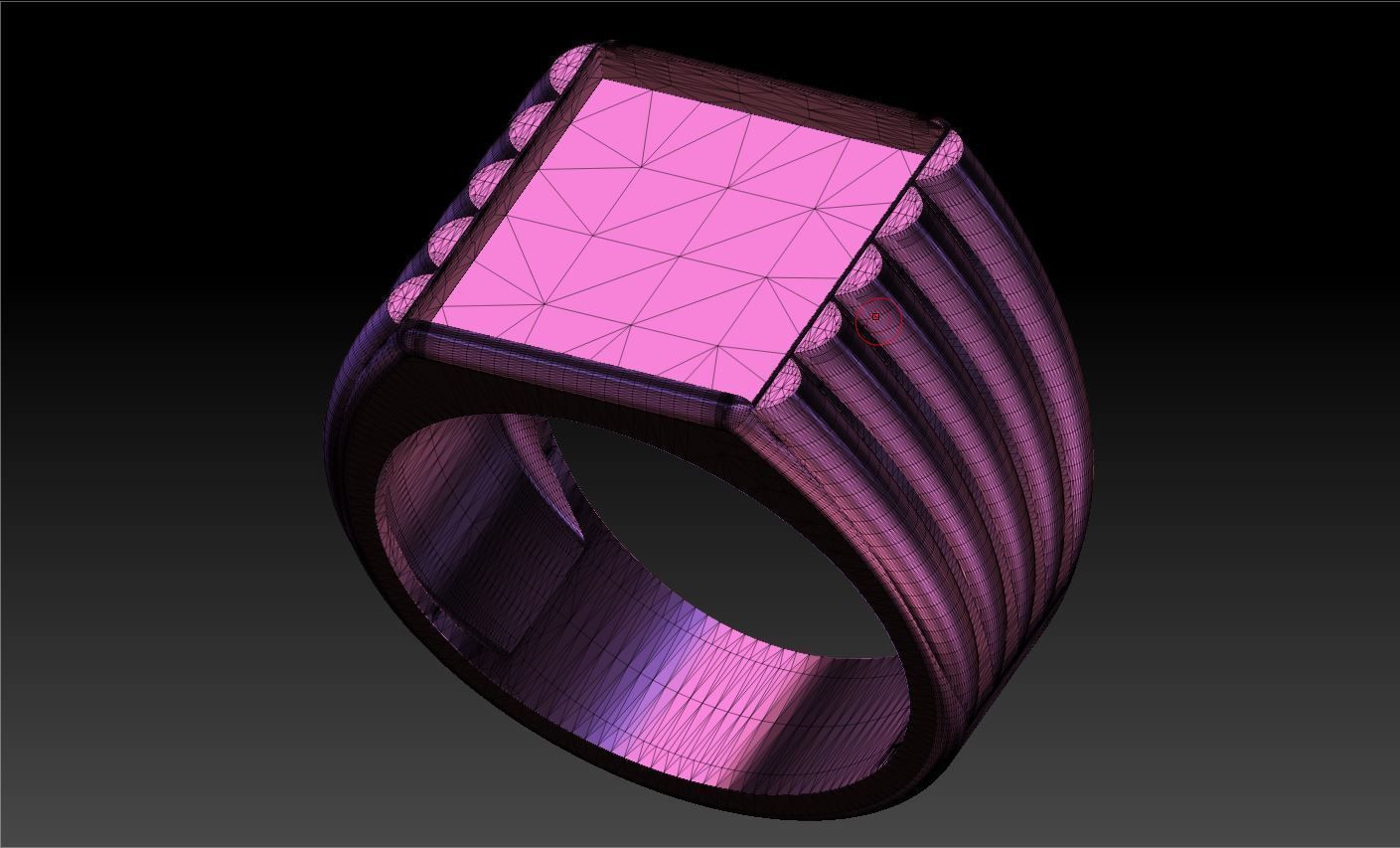 Lion Flag Ring 3D print model_15