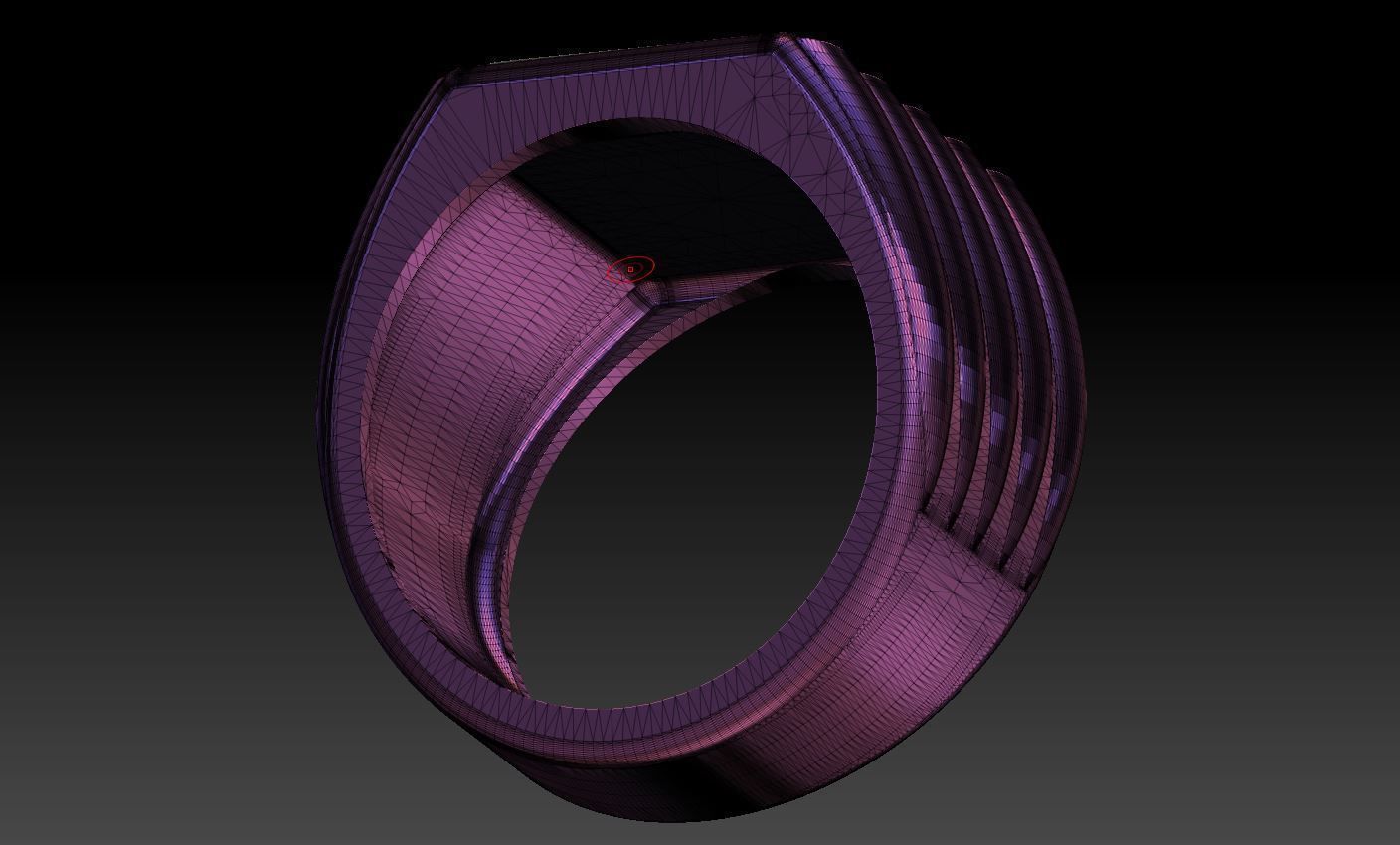 Lion Flag Ring 3D print model_14