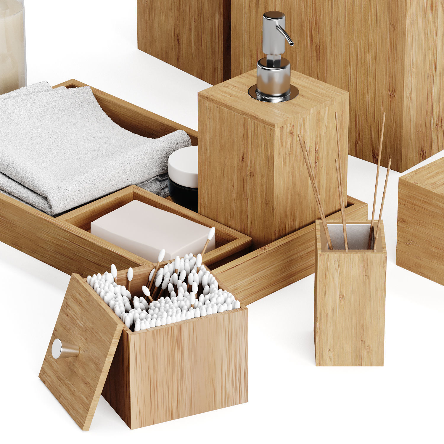 Eco Bathroom Accessory Set 3D model_1