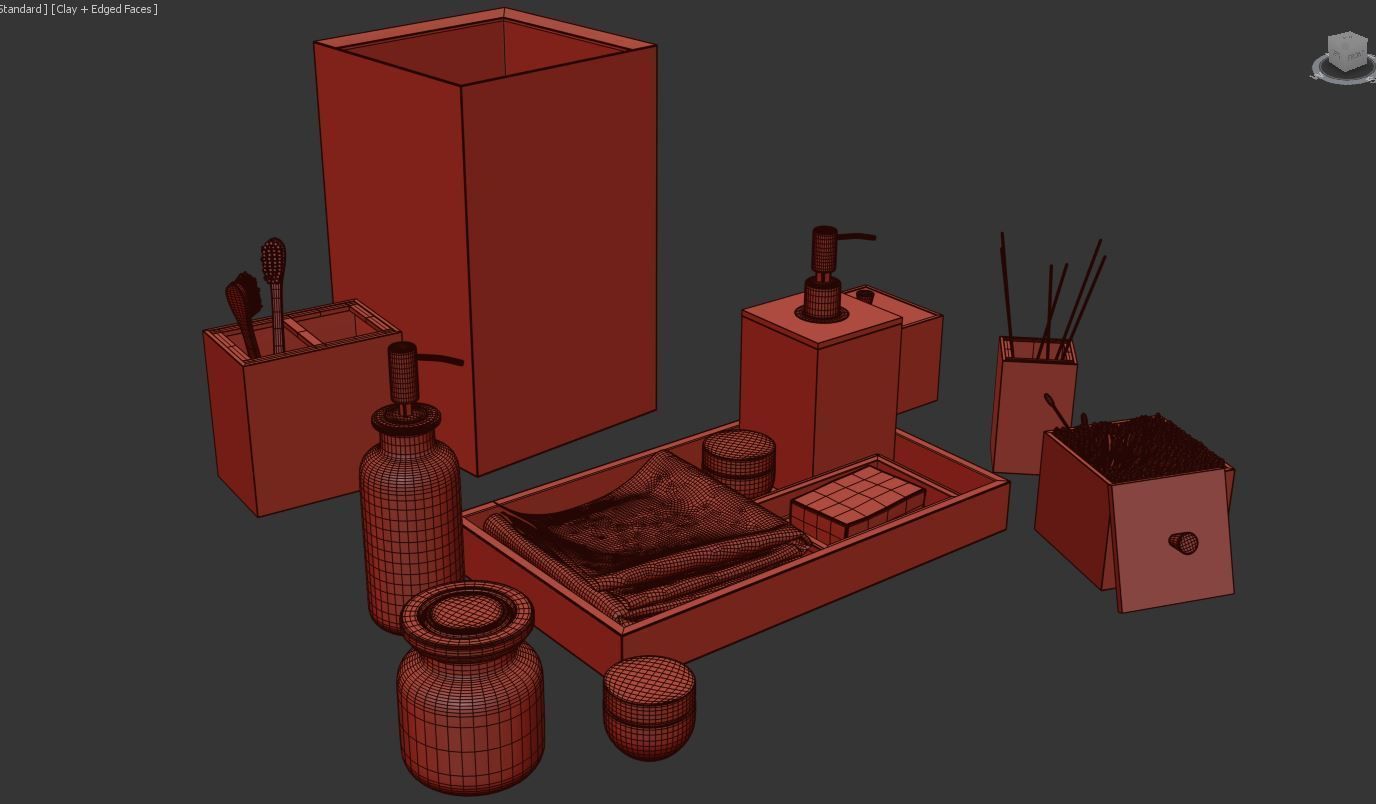 Eco Bathroom Accessory Set 3D model_4