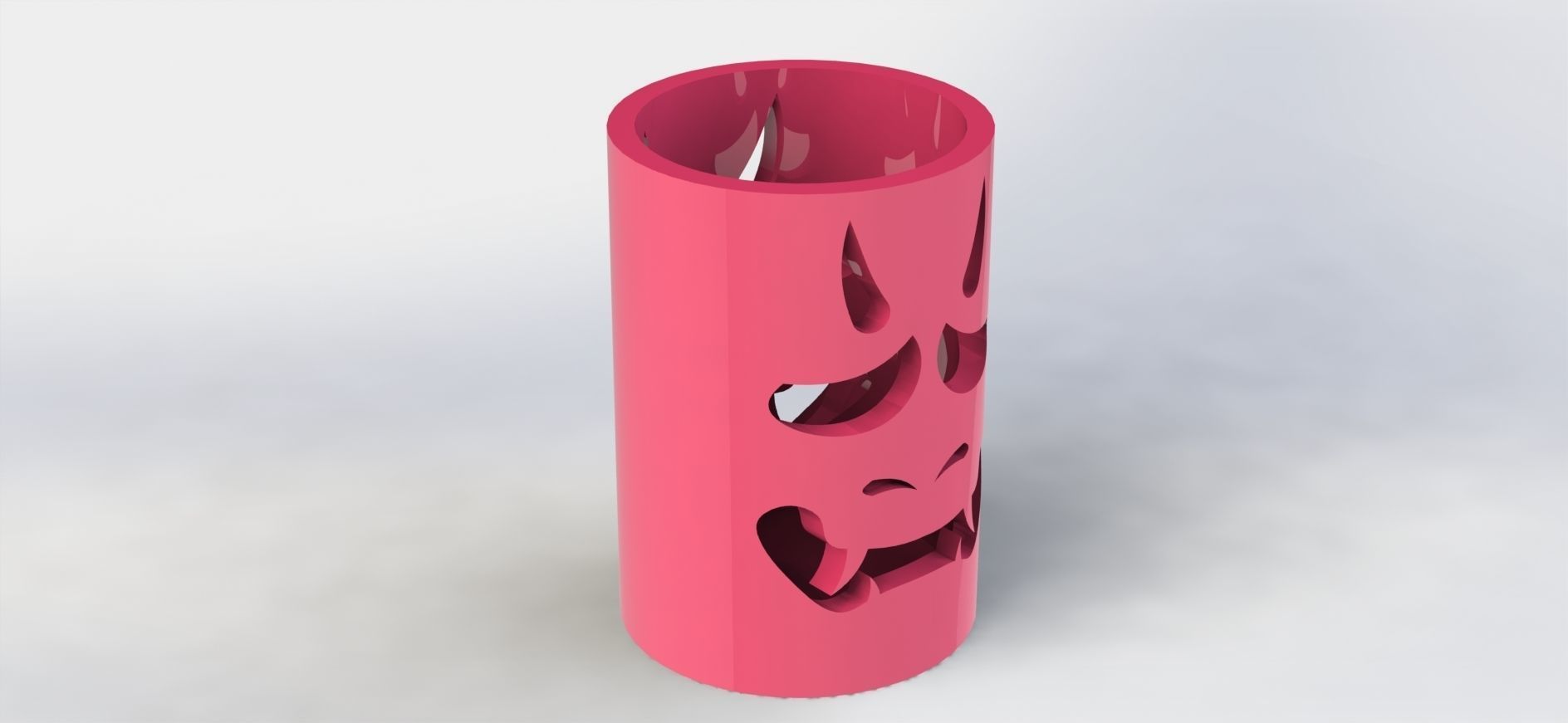Oni Pen Holder  3D print model_4