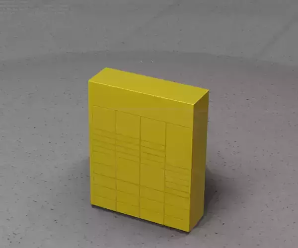 Packstation Object -9-  Packstation Locker Low-poly 3D model