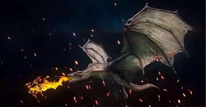 Dragon Printable and gameready PBR 