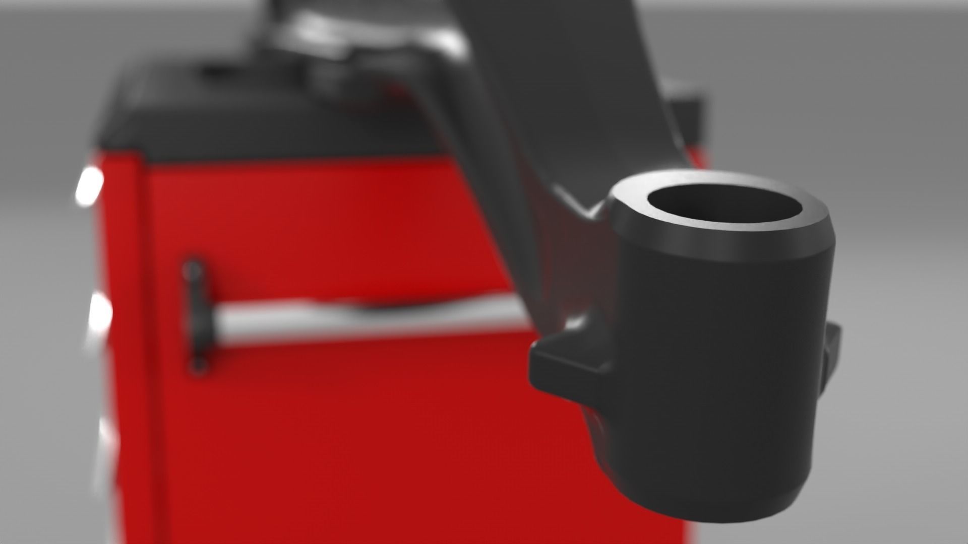Truck front axle single beam Low-poly 3D model_2