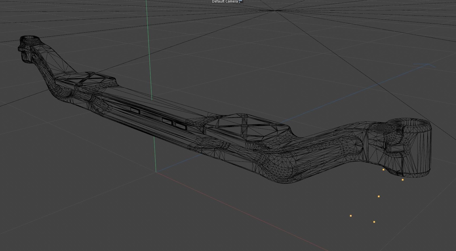 Truck front axle single beam Low-poly 3D model_7
