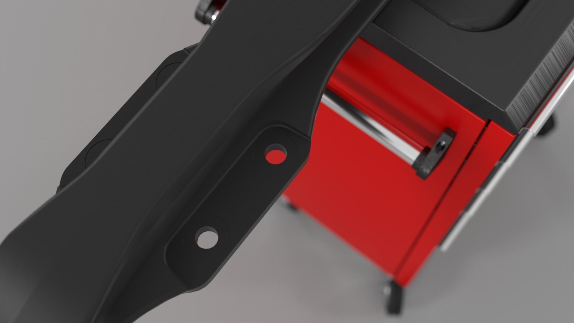Truck front axle single beam Low-poly 3D model_3