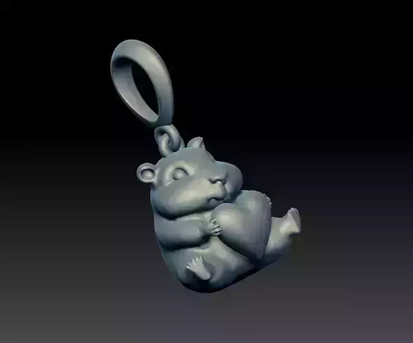 Hamster pendant 3D print model
