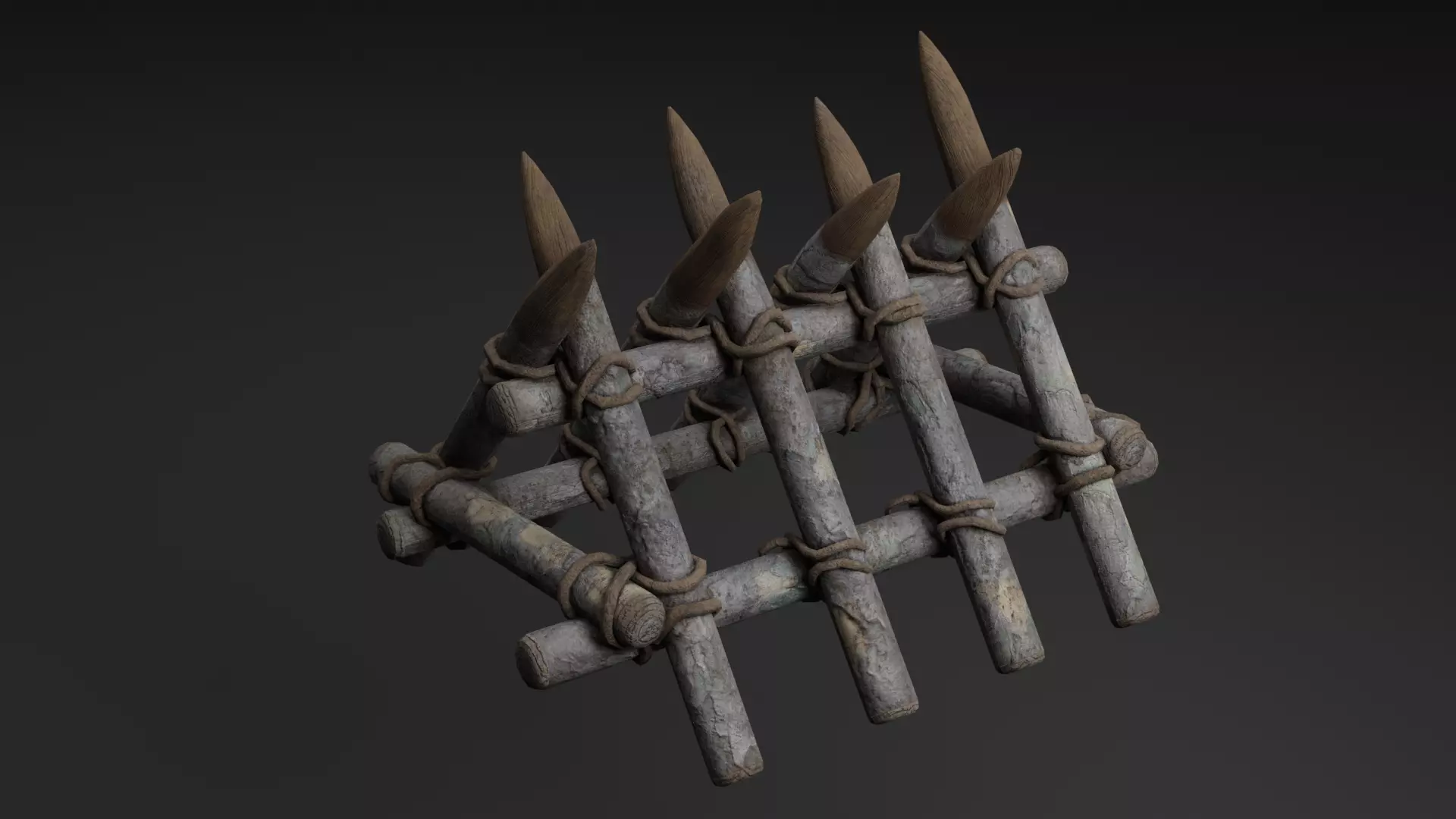Wooden Barricade Free low-poly 3D model