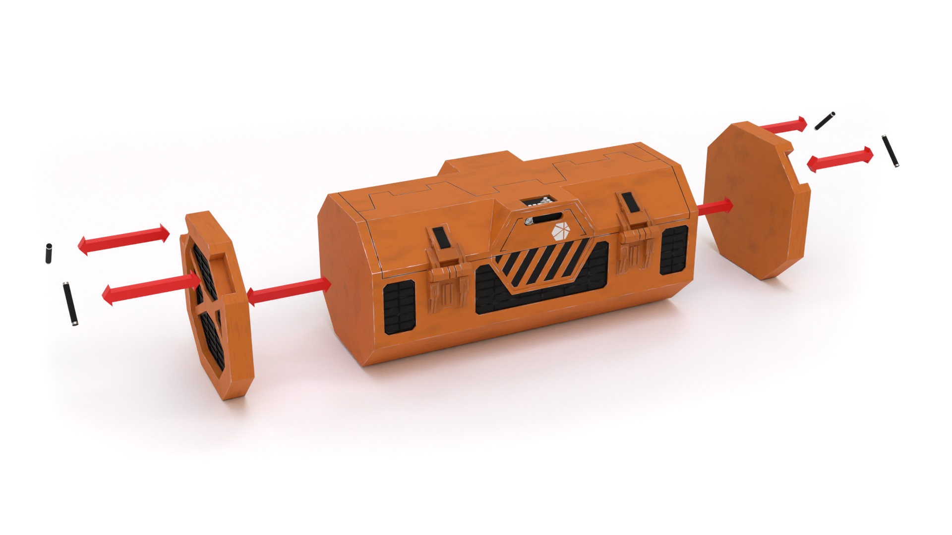 Rogue One Kyber crystal container Free 3D print model_15