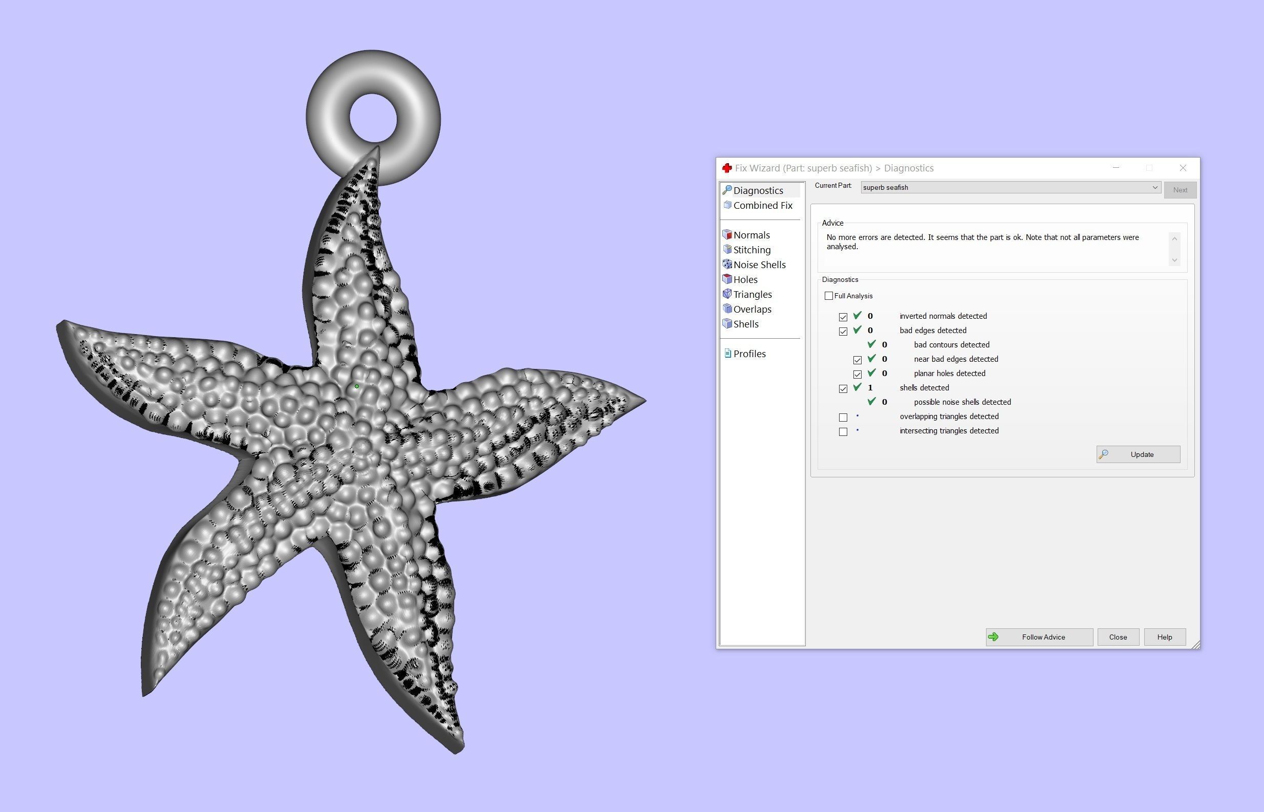 Starfish superb 3D print model_19