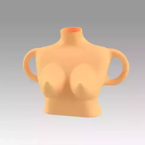 Vase female breast 3D print model