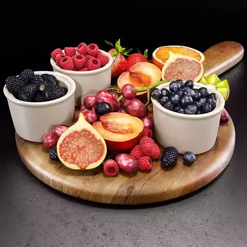 Fruits set 02 3D model