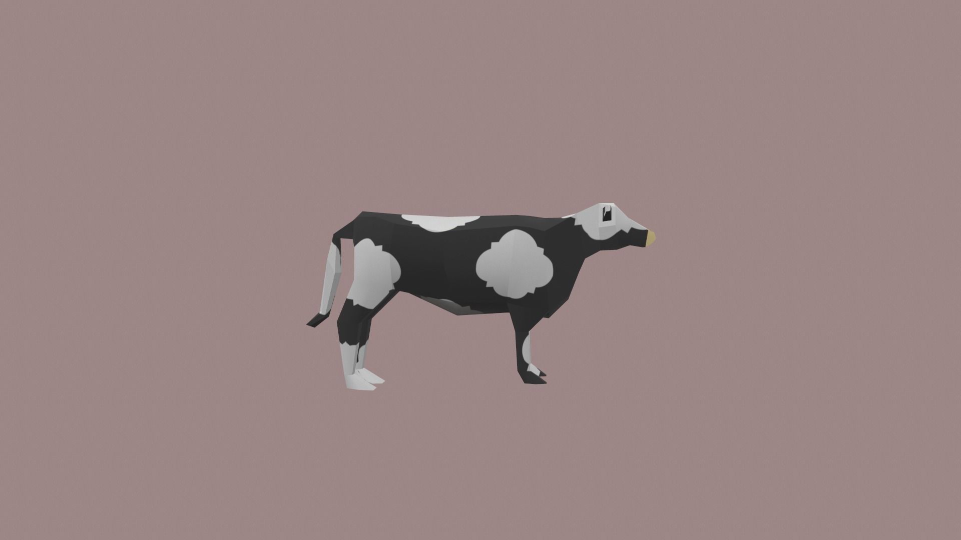 Cow Cartoon - 02 Low-poly 3D model_2