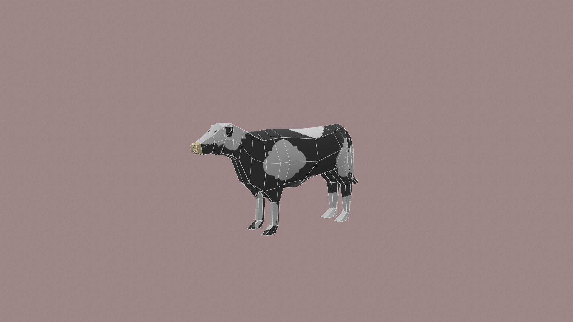 Cow Cartoon - 02 Low-poly 3D model_8