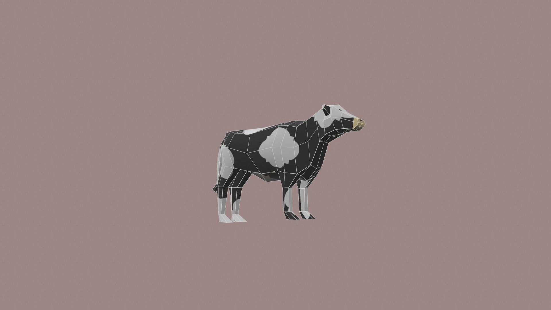 Cow Cartoon - 02 Low-poly 3D model_9