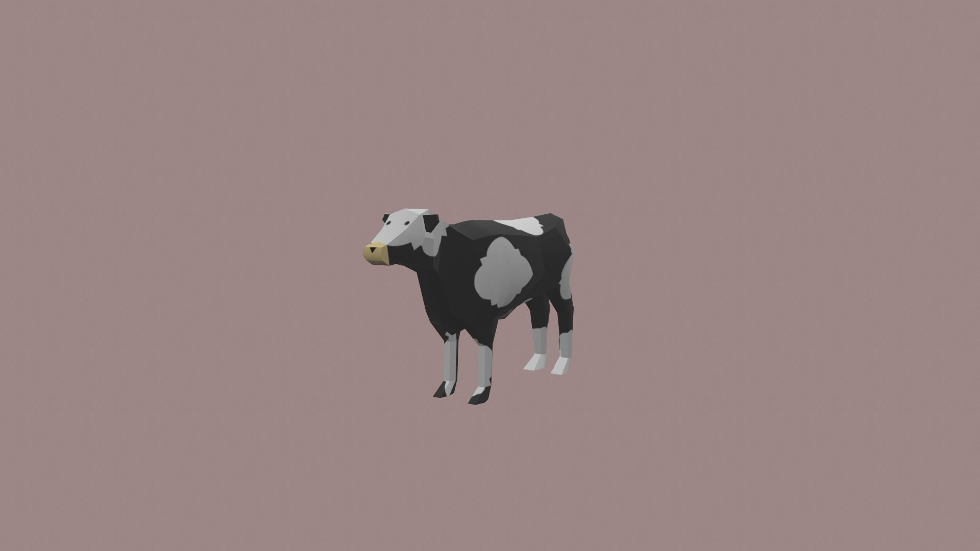 Cow Cartoon - 02 Low-poly 3D model_5