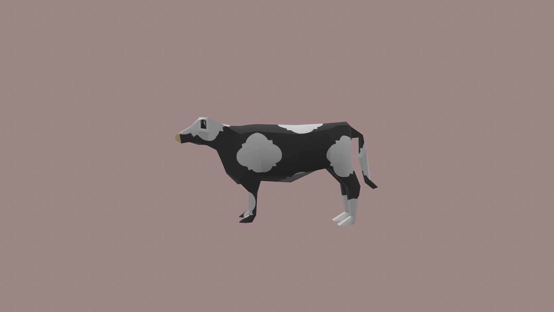 Cow Cartoon - 02 Low-poly 3D model_6