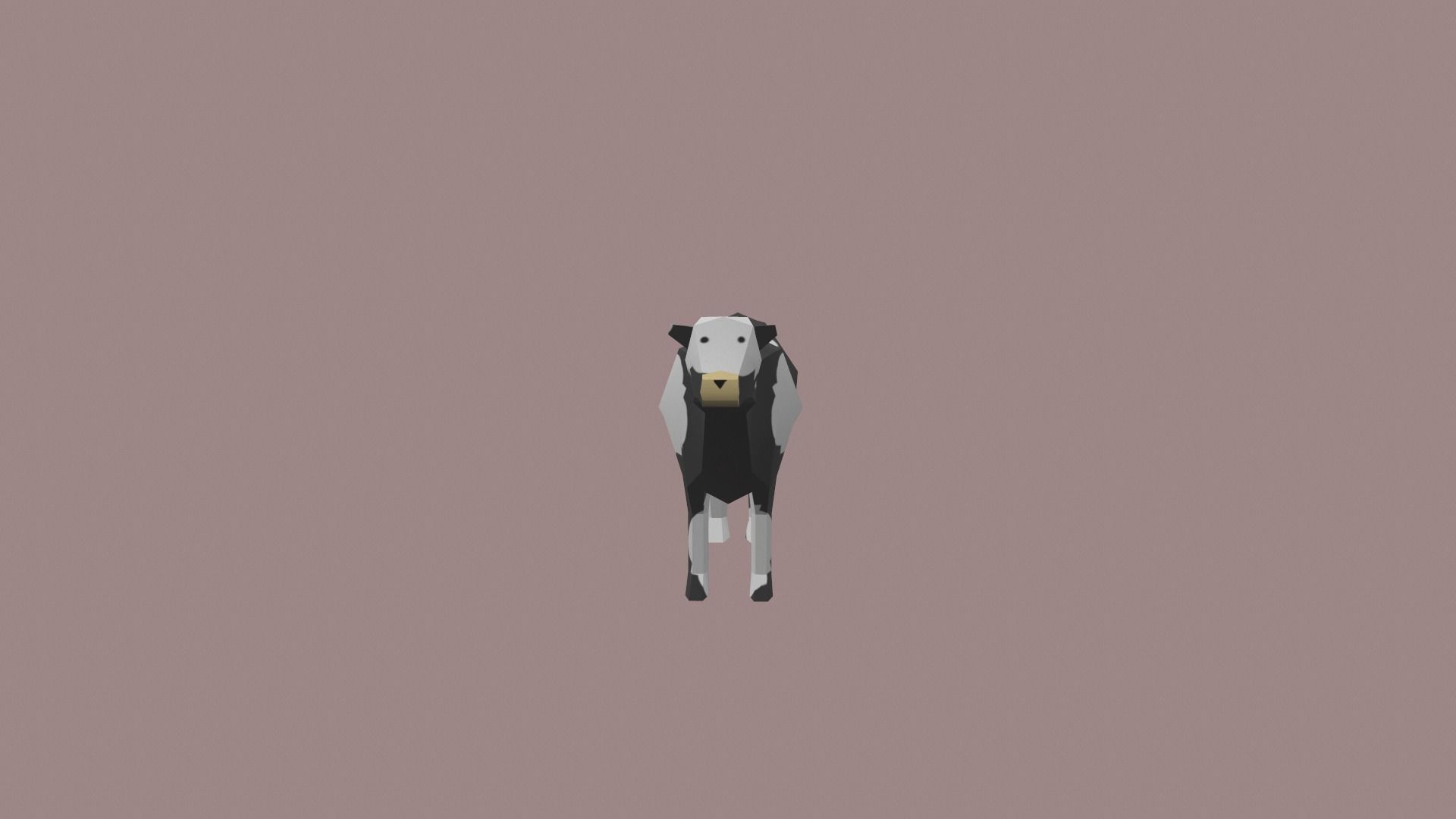 Cow Cartoon - 02 Low-poly 3D model_4