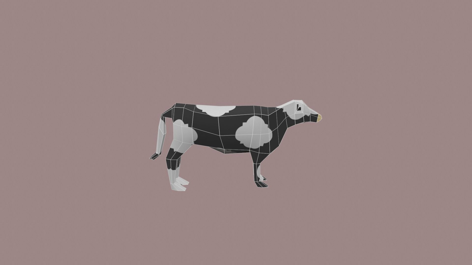 Cow Cartoon - 02 Low-poly 3D model_7