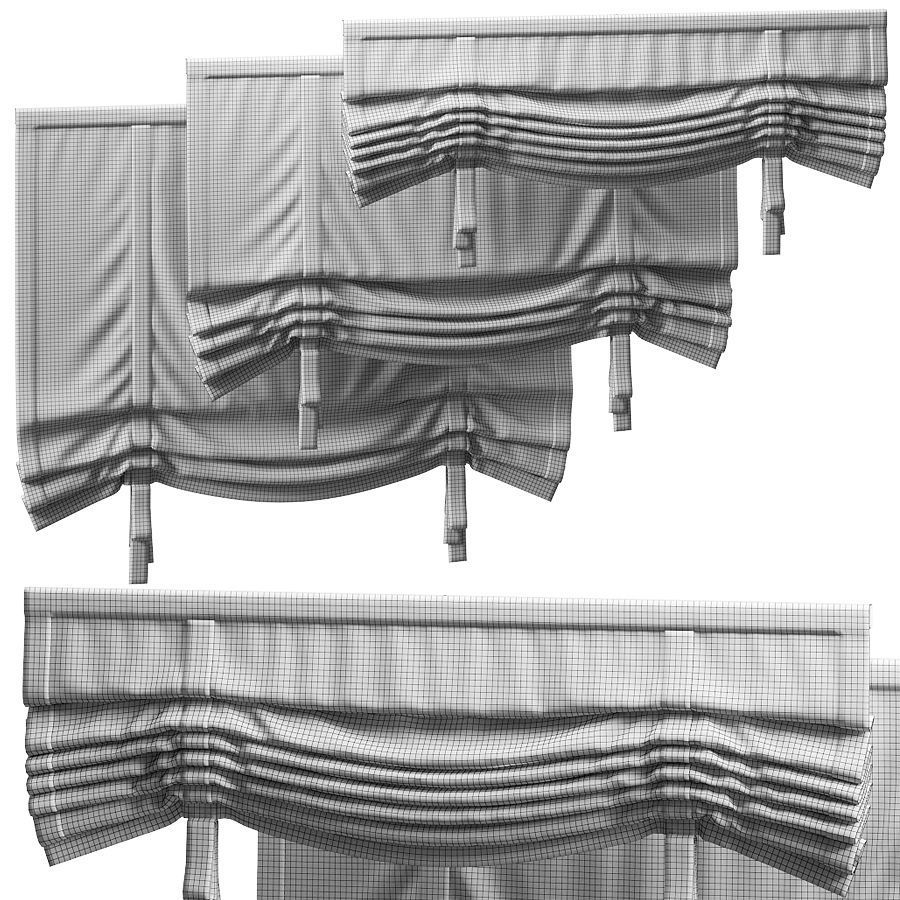 ROLL UP BLINDS 1500 3D model_1