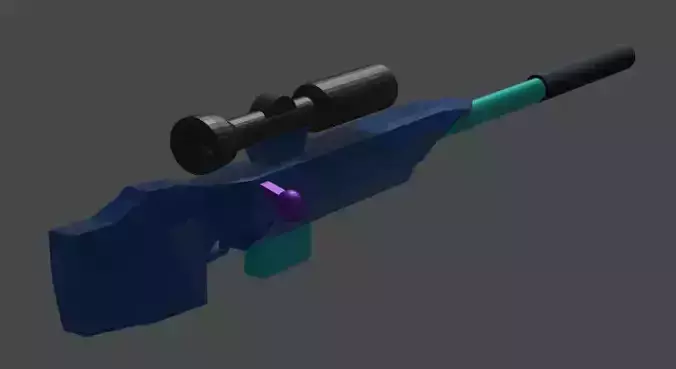 Sniper rifle low poly