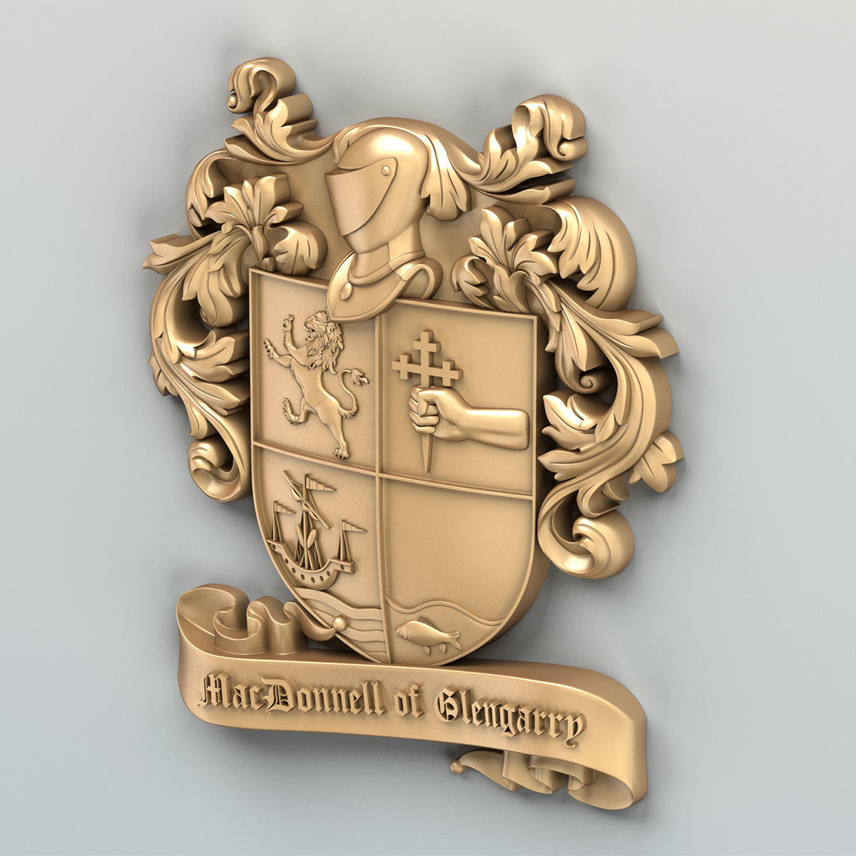 Coat of arms decorative 004 3D print model_2