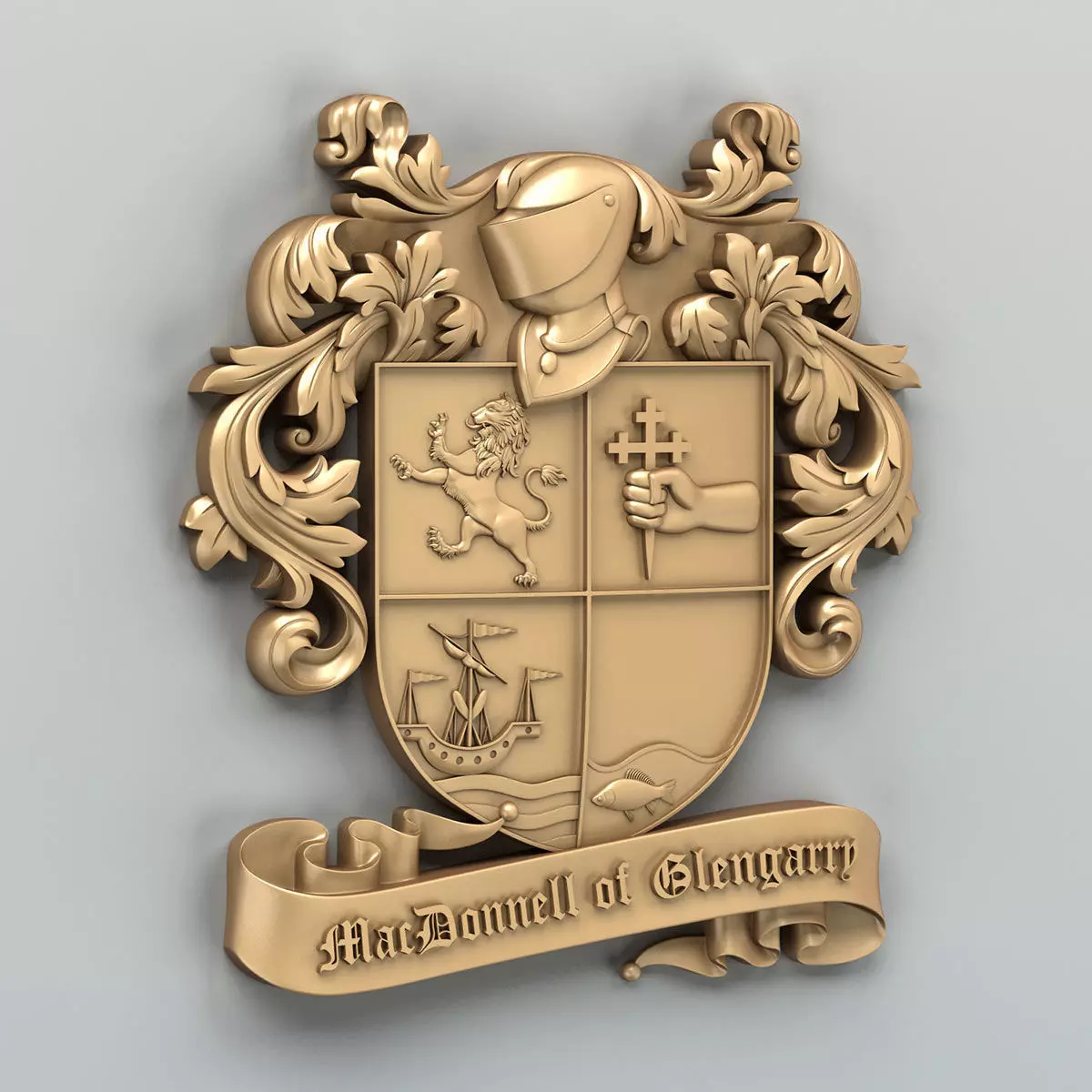 Coat of arms decorative 004 3D print model_0