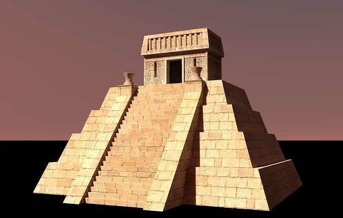 Aztec Pyramid small Low-poly 3D model