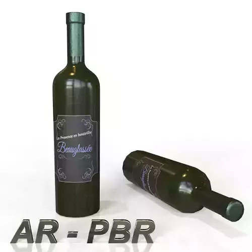 Wine Bottle AR - PBR Model