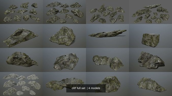 cliff full set  3D Model Collection