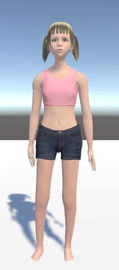 Unity Humanoid Model Female 010 Free 3D model_1
