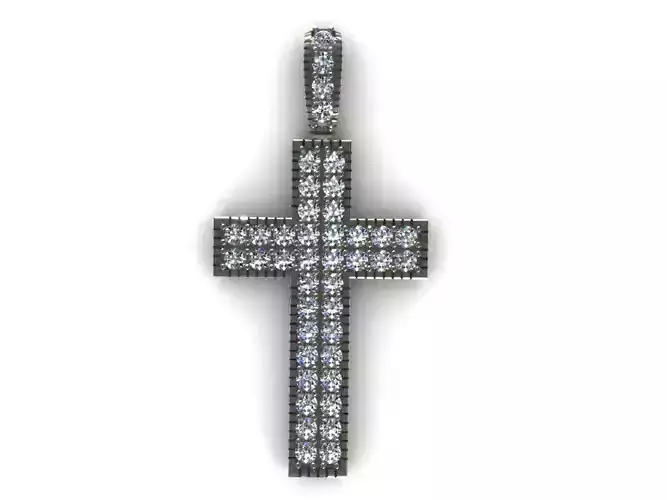 NRPN gold diamond cross pendant